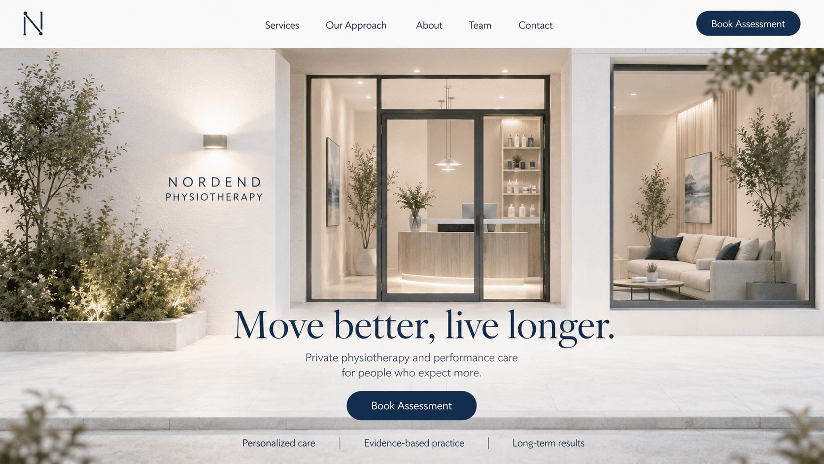 Nordend homepage desktop screenshot